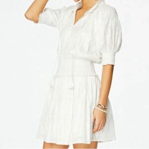Roller Rabbit White and Silver Dress Size L NWT